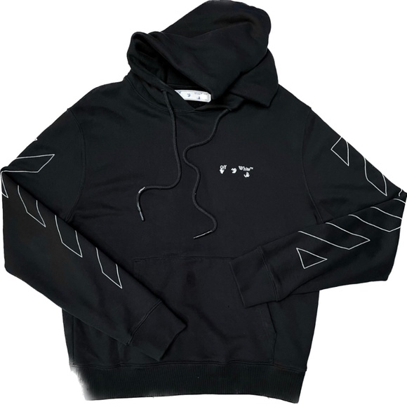Off-White Black Diag Slim Hoodie, 2020